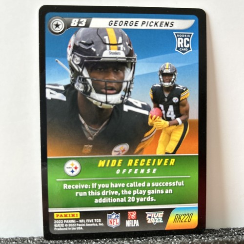 2020 Panini ๐ NFL Five TCG GEORGE PICKENS SP RC Pittsburgh Steelers Rookie - Picture 7 of 13