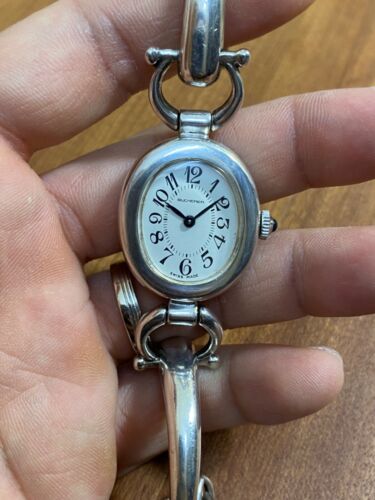 vintage Bucherer Silver 800 Lady Bracelet Full Hallmarks Winding Adjust Movement