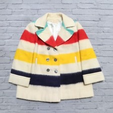 Vintage Hudson's Bay Company Point Wool Blanket Peacoat Jacket Pea Coat