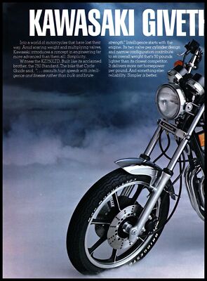 1981 Kawasaki KZ750LTD Motorcycle Bike 2 Page Vintage Print Ad