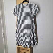 Kristin Nicole Womens Dress Size XL Stretchy Gray Key-Hole Neck Long Sleeve