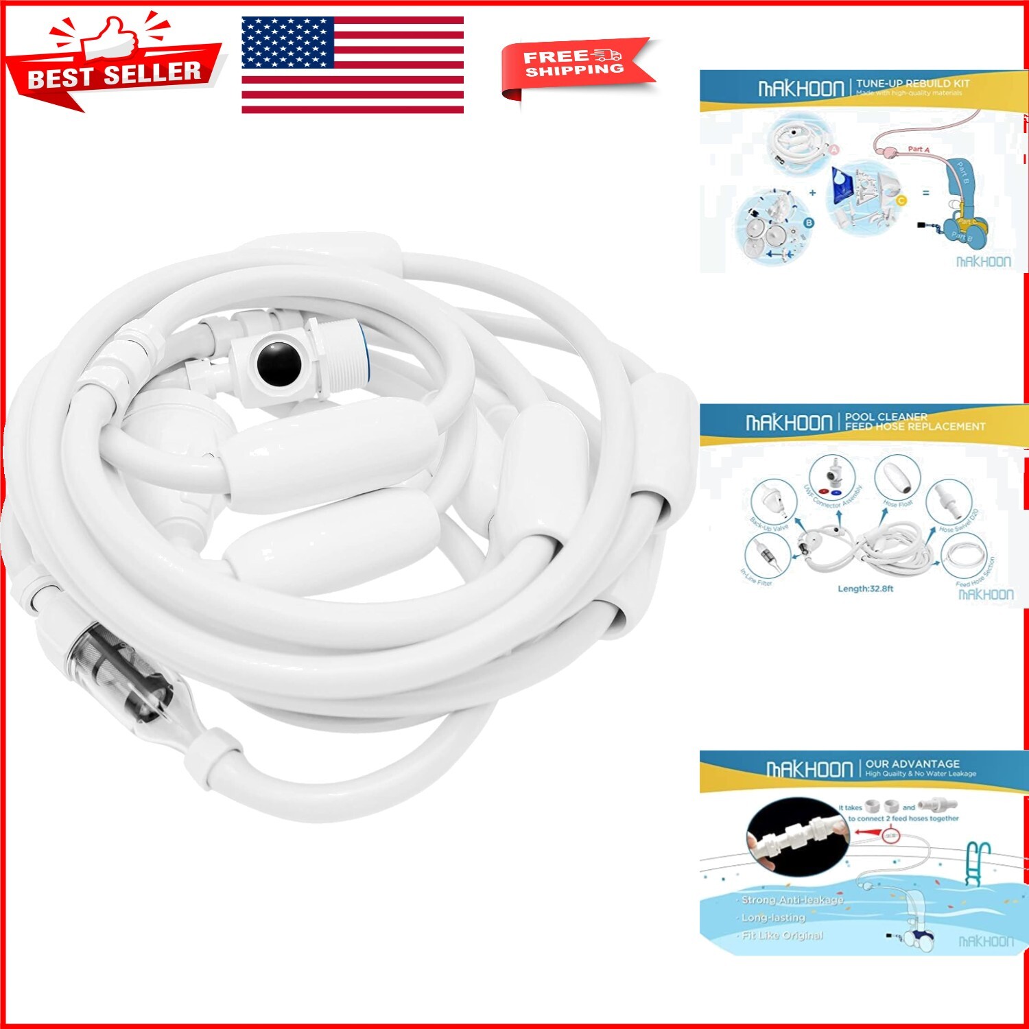 Complete Feed Hose Assembly for Zodiac Polaris 280, 3900 G5 - 180-Day Warranty