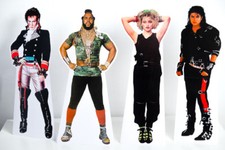 80er Jahre Party Deko 80er Sterne Ausschnitte Tischplatte Aufsteller 42,5 cm hoch