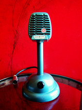 Vintage 1950's G.E CR88B / Shure 510 Controlled Reluctance microphone w stand 3