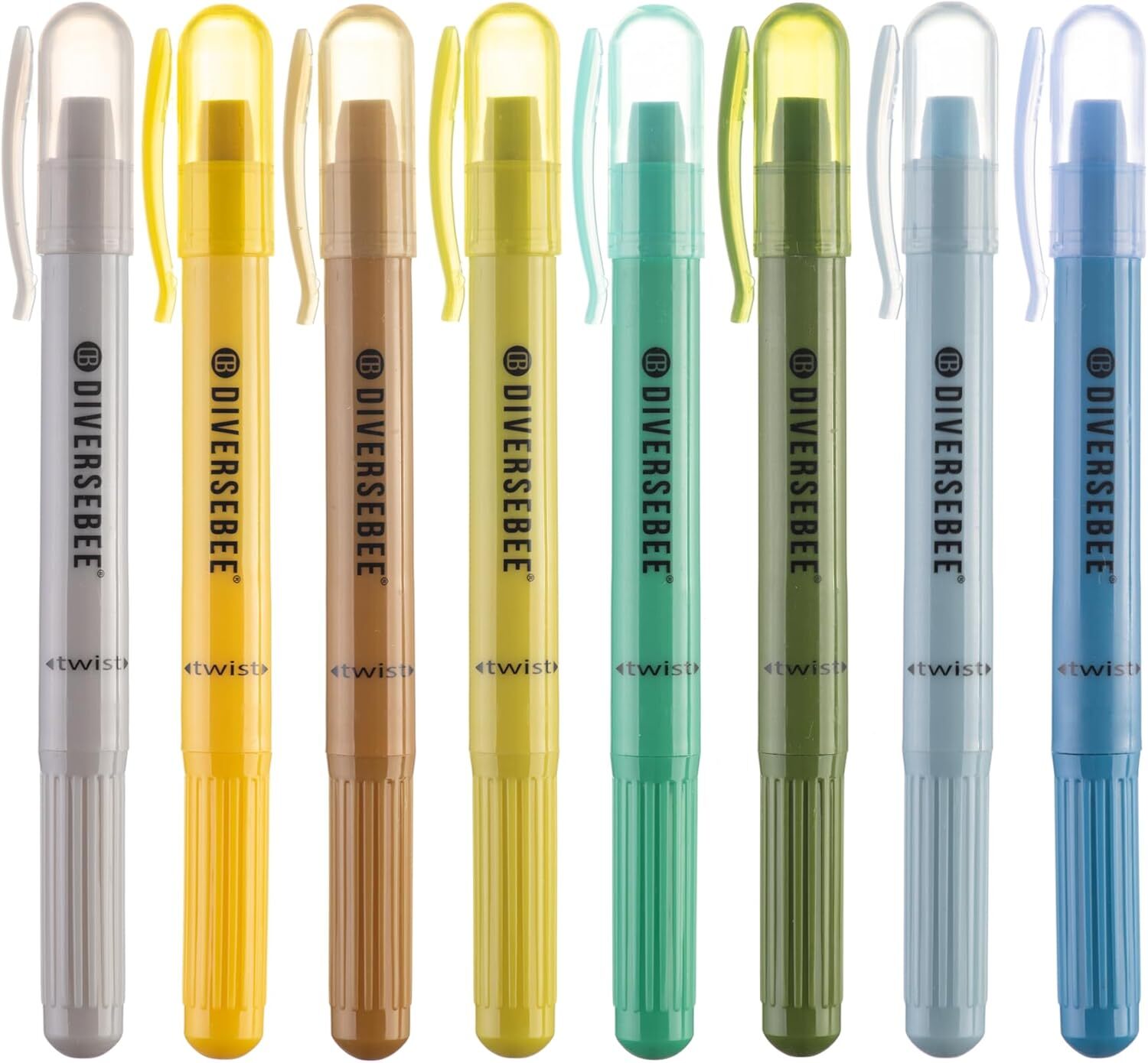 DIVERSEBEE Bible Highlighters and Pens No Bleed, 8 Pack Assorted Colors Oasis
