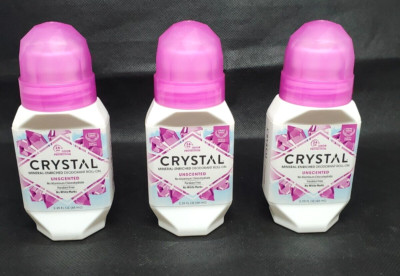 Crystal Mineral Roll on Vegan Deodorant for Women and Men Unscented 