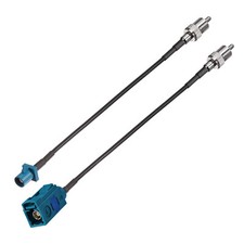 1 pair Fakra Z male  female to RCA TV male pigtail jumper Coax RF cable 4" 10cm