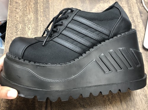 Demonia Platform Sneaker Boots Black No Size - Picture 9 of 24