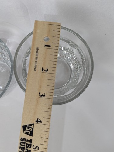 Libbey Duratuff USA Clear Cut Vintage 2 Straight Glass Tumblers Barware Rocks - Picture 5 of 5