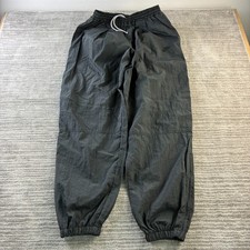 VINTAGE Nike Pants Mens Medium Black Sweatpants Track Wind Y2K Relaxed Loose