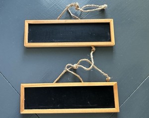 POTTERY BARN KIDS Chalkboard Hanging Basket Signs Labels, Pair