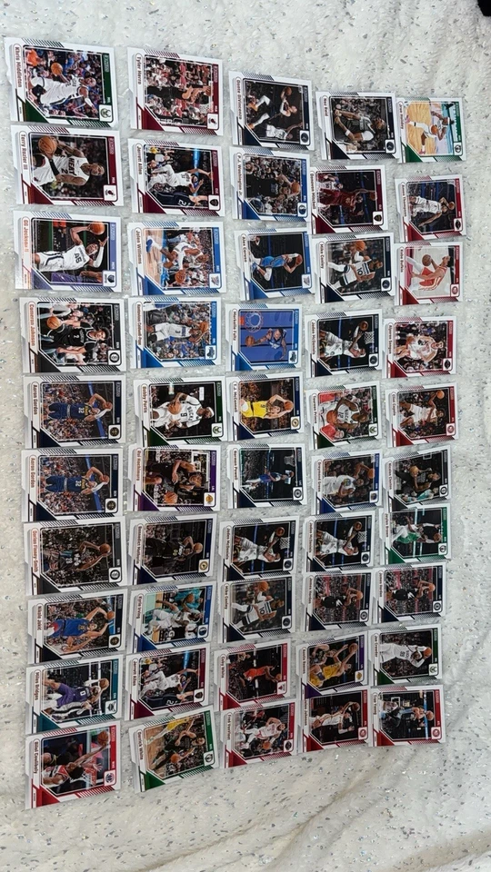ENORME LOTE DE TARJETAS DEPORTIVAS DE BALONCESTO 450+ Panini Topps Prizm Select Hologramas numerados RC Foto 4 de 4