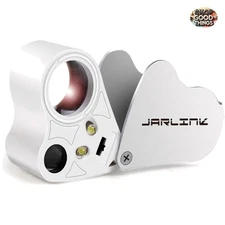 Foldable 30X 60X Jewelry Loupe with Bright LED - Perfect for Gems and Coins