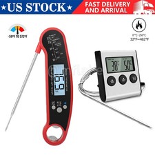 Remote Digital Meat Thermometer Fast for Kitchen Food Cooking BBQ Grilling Timer