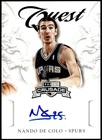 2012-13 Panini Crusade #10 Nando De Colo Quest Autographs E1