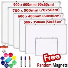 MAGNETIC WHITEBOARD SMALL LARGE WHITE BOARD DRY WIPE NOTICE OFFICE SCHOOL HOME
