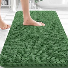 OLANLY Bathroom Rugs 36x24, Extra Soft Absorbent 36" X 24", Olive Green