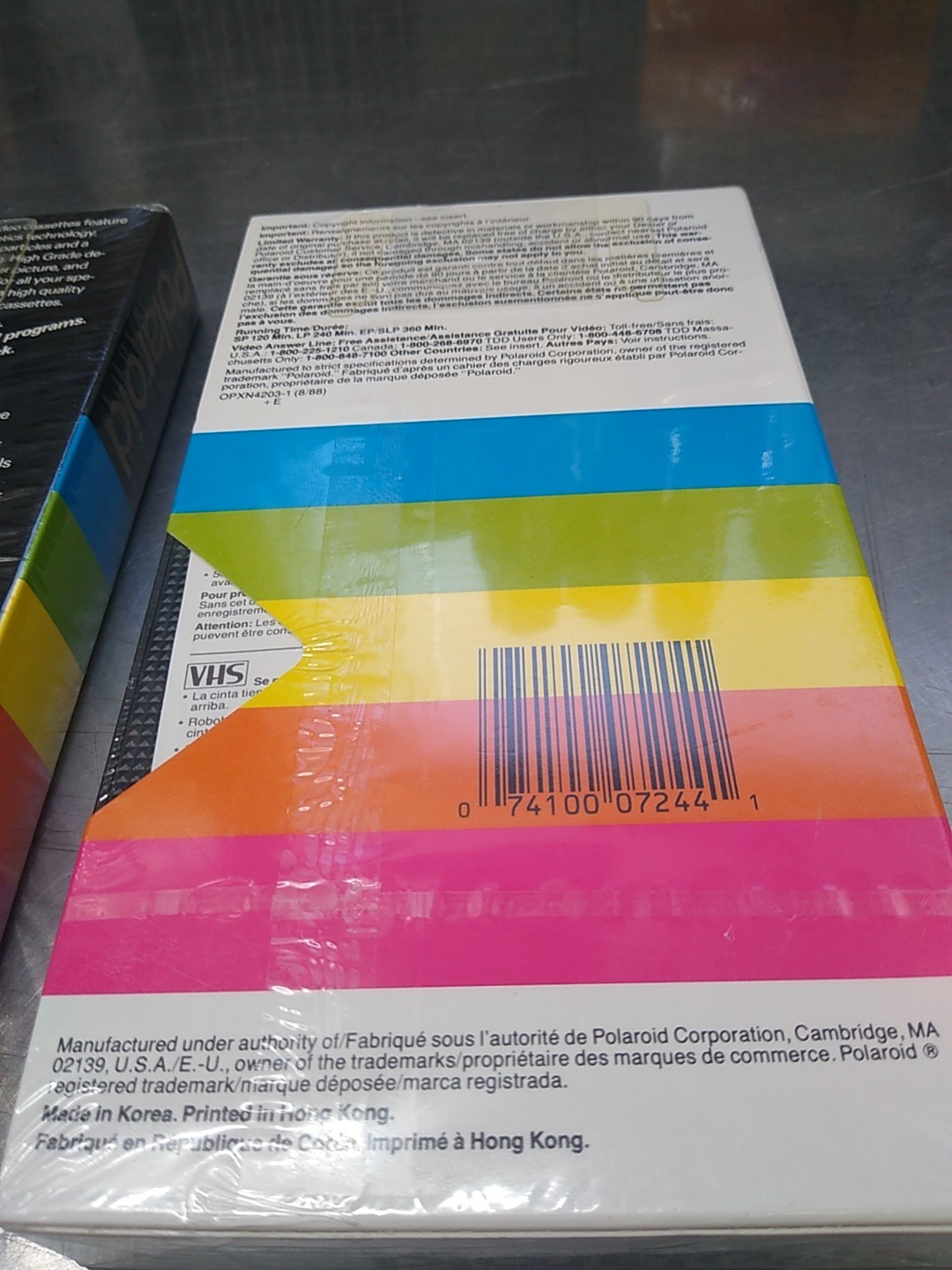 Lot of 2 Polaroid High Grade Blank Video Cassette T-120 246m VHS New sealed