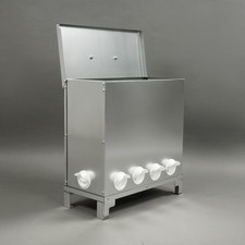 Automatic Poultry Feeder 85-120 lb Weatherproof 10 Port Metal for Chickens Ducks