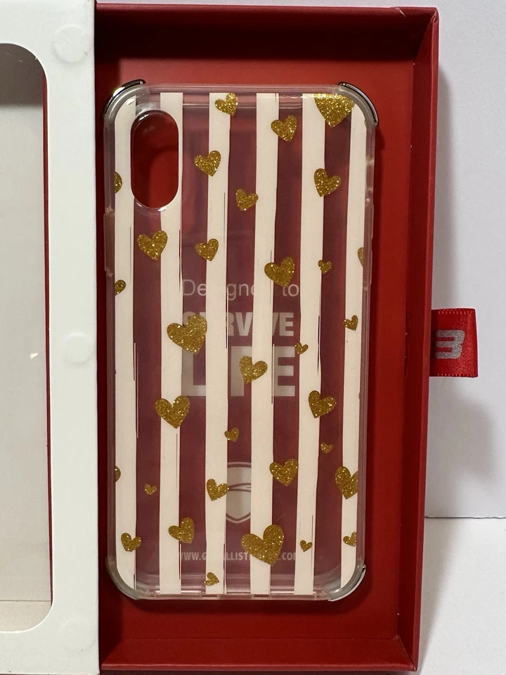 Ballistic Jewel Mirage Series iPhone Xs Phone Case Hearts Clear Design NEW - Image 3 of 4