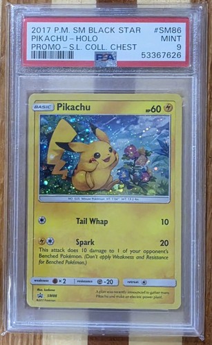 2017 Pokemon SM Black Star Promo Pikachu PSA 9 #SM86