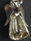 Signed Angel Pin, Gold Tone Metal w/ Clear Crystal Rhinestones  Made by DODDS — photo 5