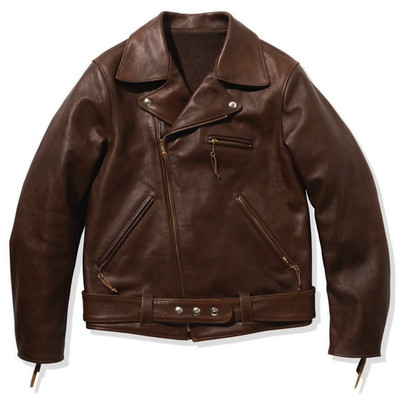 Premium Men s Vintage Brown Genuine Leather Biker Jacket - Classic Retro Brando