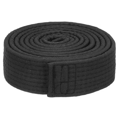 Taekwondo Rangliste Gürtel 1.5"x7.2Ft 2.2m Kampfsport Judo Karate Gürtel Schwarz - Bild 1 von 4