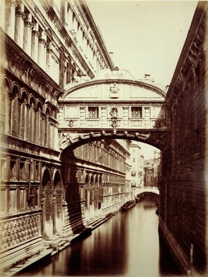 CARLO NAYA um 1875 VENEDIG Le Pont des Soupirs Seufzerbrücke