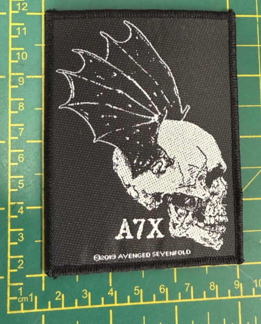 Avenged Sevenfold Skull Profile Woven Sew On Patch Officially Licensed