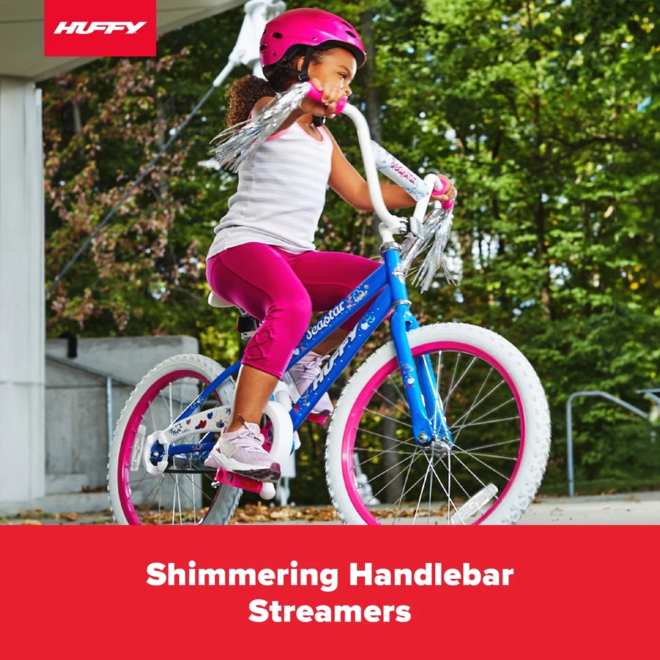 Bicicleta Sea Star para niños de 20", se adapta a ciclistas de 44" - 56", azul/rosa, niños, niñas Foto 4 de 4