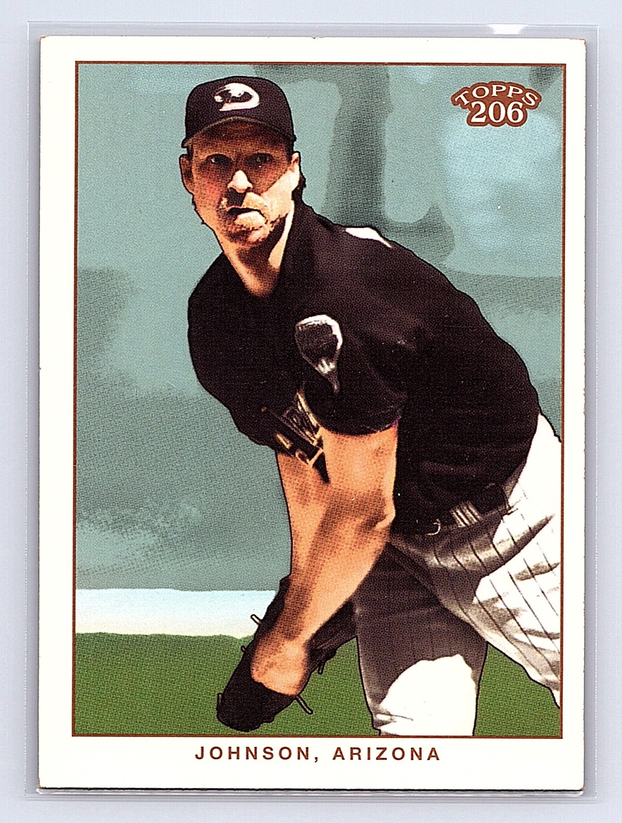 2002 Topps 206 #195a Randy Johnson : Black Jersey