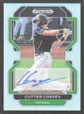 CZA990- 2022 Panini Prizm - Cutter Coffey #PDP41 - Silver Refractor Auto