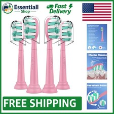 Gentle Cleaning Pink Toothbrush Replacement Heads for Philips Sonicare 4-Pack