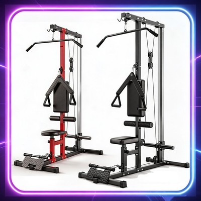 LAT Pull Down Cable Machine For Home Gym Machine with High & Low Pulley Station