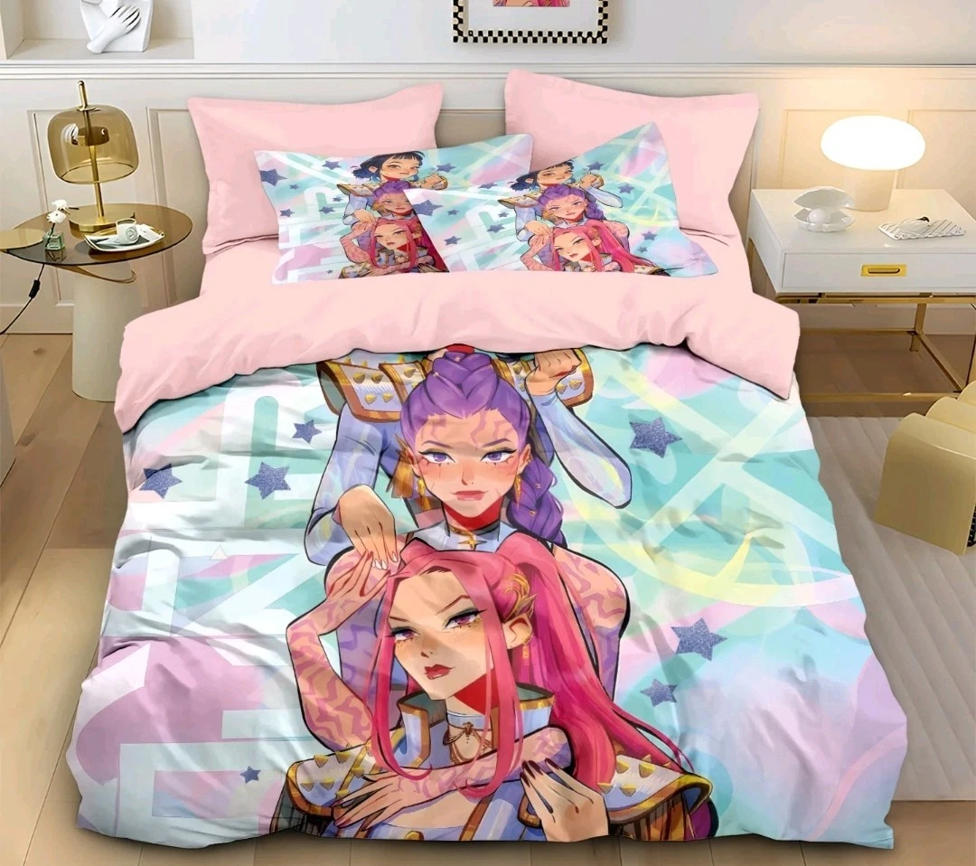 K Pop Demon Hunters Bedding Set with Duvet Cover and Pillowcases