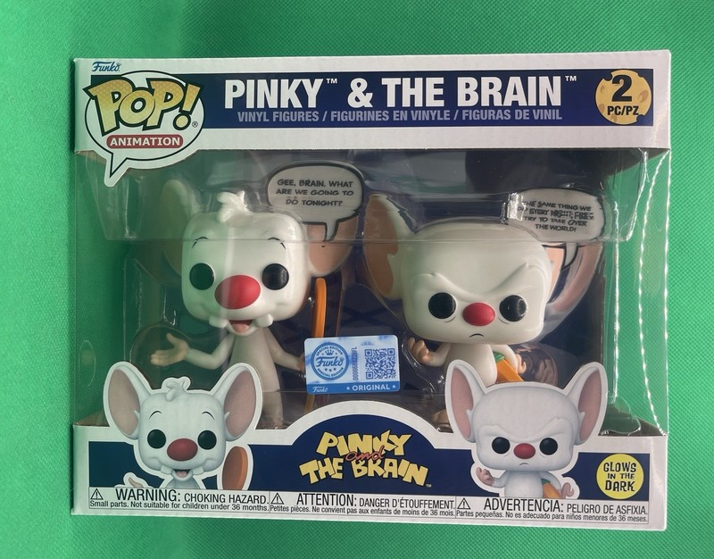 Funko Pop! Warner Bros-Pinky & The Brain-Funko Shop Glow In The Dark Exclusive