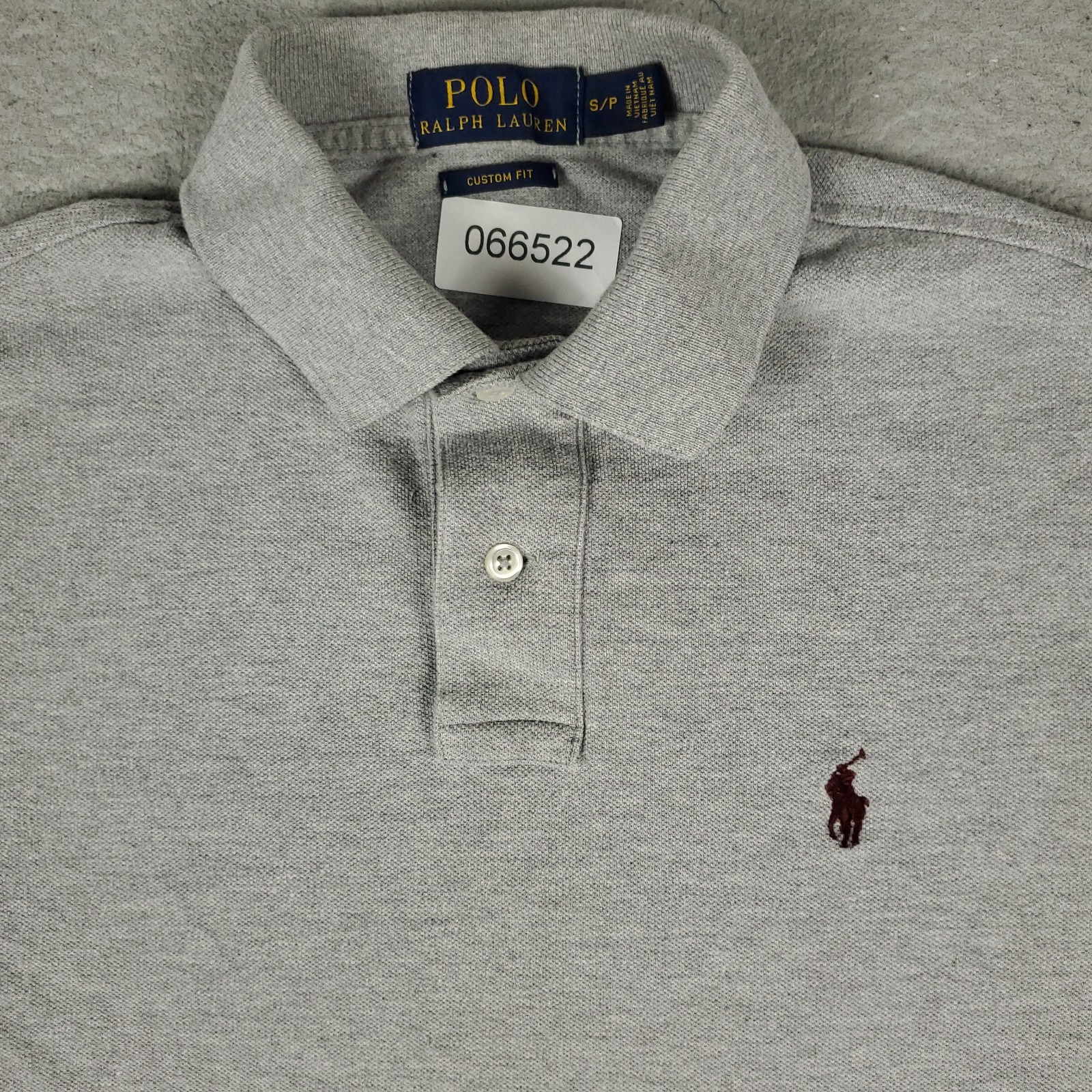 Ralph Lauren Polo Shirt Mens Small Gray  Custom Fit Pony Golf Short Sleeve thumbnail 2