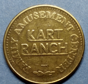 Kart Ranch Game Token, Lafayette Parish, LA