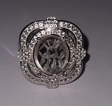 Sterling Silver Semi Mount Ring Setting Oval OV 12X10mm