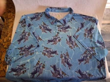 Obnoxious Golf Polo Shirt Mens 3XL Sea Turtles With Machine Guns Stretchy XXXL