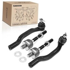 Set of 4, Front Inner Outer Tie Rod End Kit, Compatible with Honda Accord