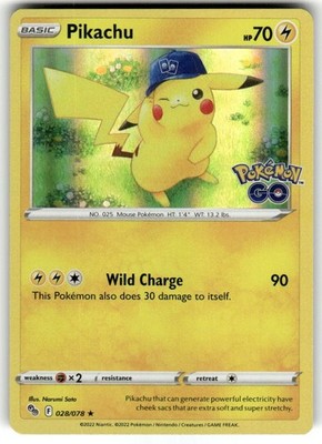 Pikachu 028/078 Pokemon Go Holo Pokemon Card - NM | eBay