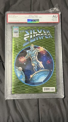 Marvel x Kith #3 - 2024 PSA-AU Slab Silver Surfer Variant Cover - Green Comic