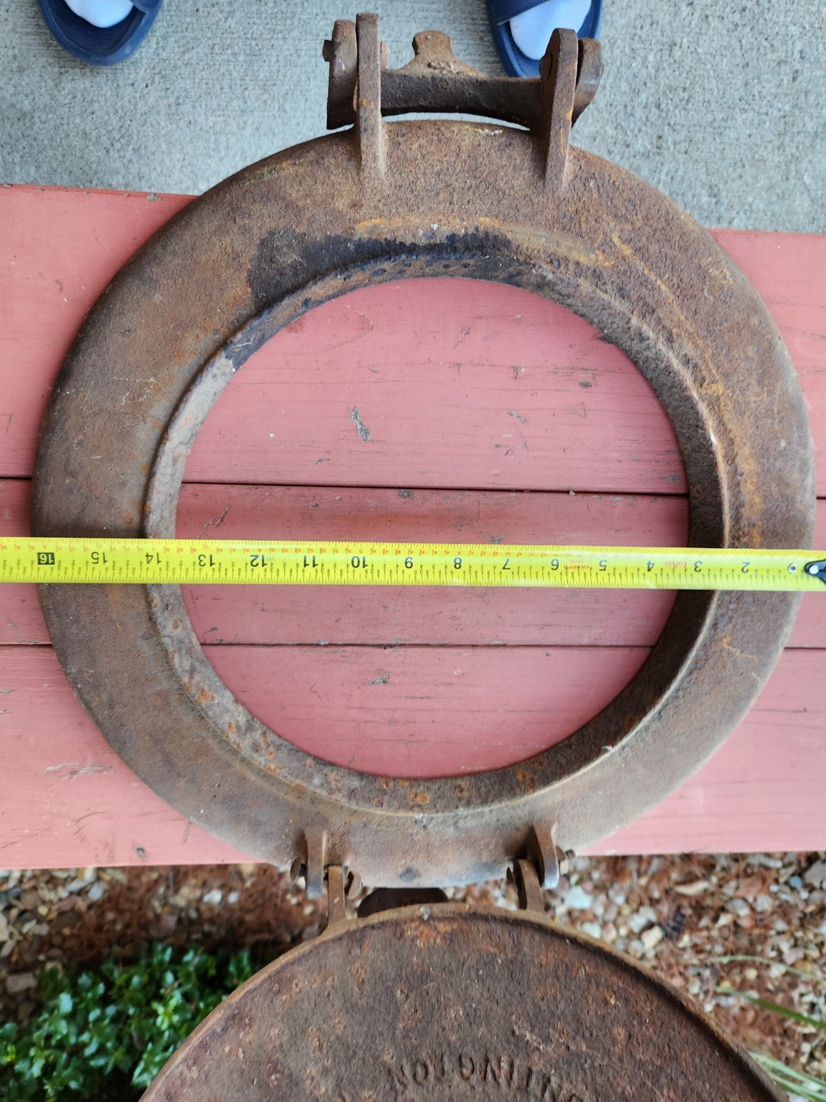 Majestic Co., Huntington, IN, Vintage Cast Iron Coal Chute Cover. Great Shape