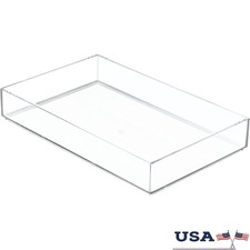 Clear Plastic Drawer Organizer Makeup Skincare Office Supplies Kitchen Utensils