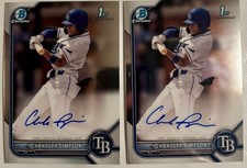 (2) Chandler Simpson 2022 1st Bowman Chrome Auto Lot CLEAN🔥