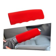Car Handbrake Cover, Anti-Slip Silicone Auto Hand Brake Comfortable Handle Red