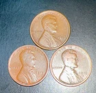 1919-P 1919-D 1919-S Lincoln Wheat Cent Penny Set- Actual Coins Shown