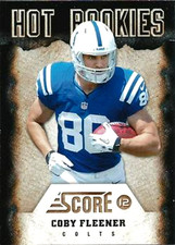 2012 Score HOT ROOKIES #13 Coby Fleener RC Indianapolis Colts
